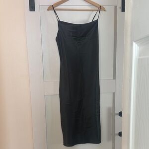 Altar'd State Black Satin Dress